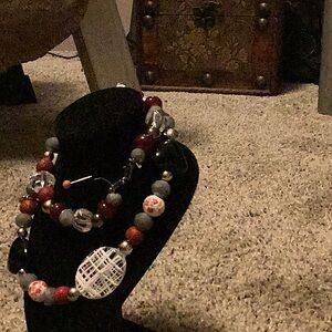 Handmade beaded luxury necklace w pendant